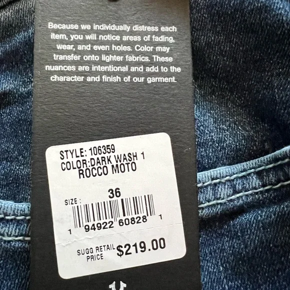 True Religion 36 Rocco Relaxed Skinny Jeans - Picture 8 of 16